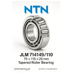 Łożysko stożkowe NTN JLM 714149/110 75×115×25 mm – nośność radialna i osiowa