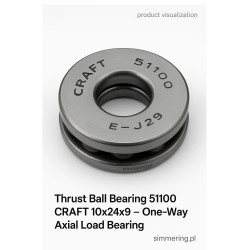 Thrust Ball Bearing 51100 CRAFT 10x24x9 – One-Way Axial Load Bearing