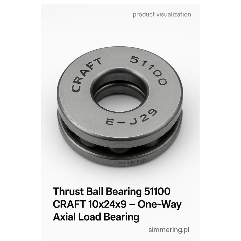 Thrust Ball Bearing 51100 CRAFT 10x24x9 – One-Way Axial Load Bearing