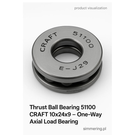 Thrust Ball Bearing 51100 CRAFT 10x24x9 – One-Way Axial Load Bearing