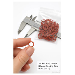 Oring silikonowy MVQ 3,5×1 mm 70 ShA – zestaw 100 szt.