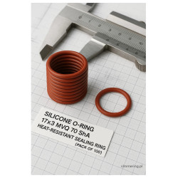 Silicone O-Ring 17x3 MVQ 70 ShA – Heat-Resistant Sealing Ring (Pack of 100)