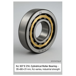 NJ 307 E ZVL Cylindrical Roller Bearing – 35×80×21 mm, NJ‑series, industrial strength