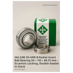 INA GNE 50‑KRR‑B Radial Insert Ball Bearing 50 × 110 × 66.75 mm – Eccentric Locking, Double‑Sealed, In Stock
