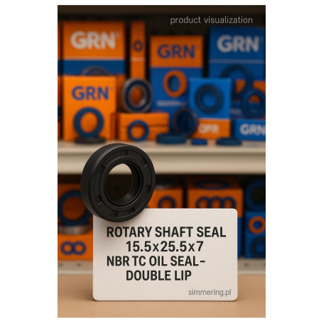Rotary Shaft Seal 15.5×25.5×7 NBR TC Oil Seal – Double Lip
