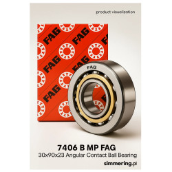 7406 B MP FAG 30x90x23 Angular Contact Ball Bearing
