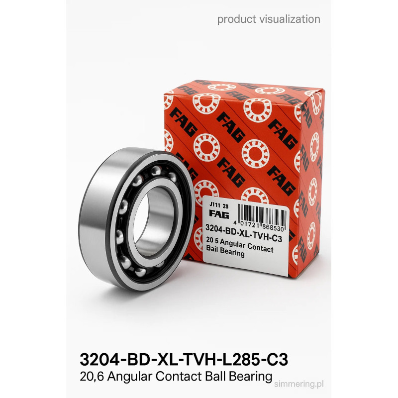 3204-BD-XL-TVH-L285-C3 FAG 20,6 Angular Contact Ball Bearing