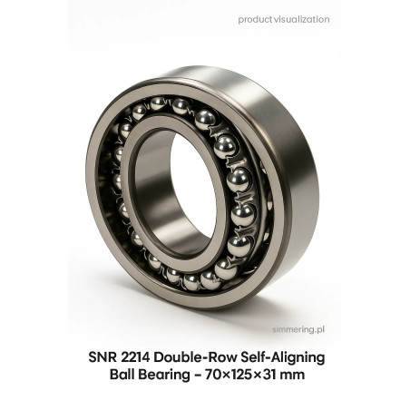 SNR 2214 Double‑Row Self‑Aligning Ball Bearing – 70×125×31 mm