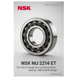 NSK NU 2214 ET 70×125×31 Single‑Row Cylindrical Roller Bearing – High Load NU Design