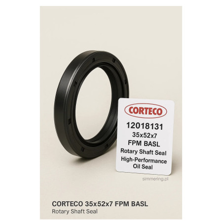 Uszczelniacz CORTECO 12018131 35x52x7 FPM BASL – Simmerring