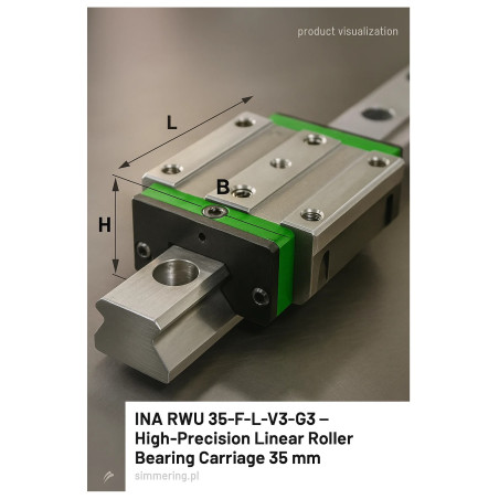 RWU 35-F-L-V3-G3 INA – Wózek liniowy INA 35 mm, preładowanie V3, klasa dokładności G3