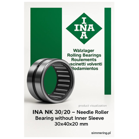INA NK 30/20 – Needle Roller Bearing without Inner Sleeve 30x40x20 mm