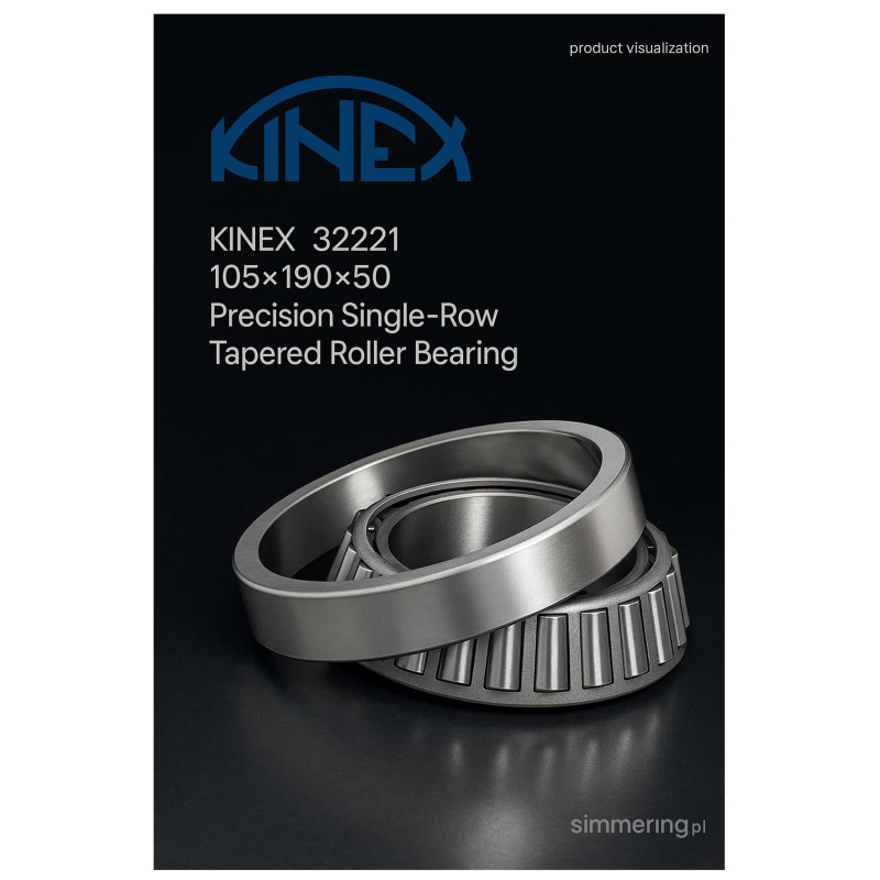 KINEX 32221 105×190×50 – Precision Single‑Row Tapered Roller Bearing