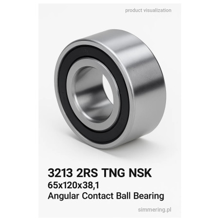 3213 2RS TNG NSK 65x120x38,1 Łożysko Kulkowe Skośne Dwurzędowe
