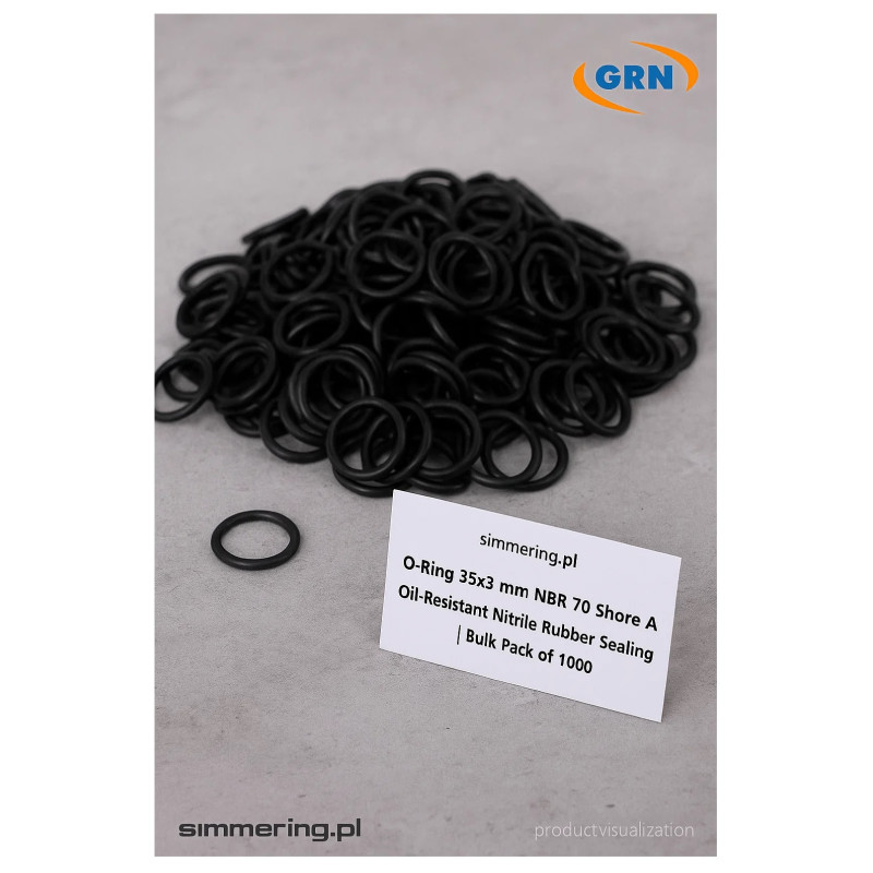 O-Ring 35x3 mm NBR 70 Shore A – Oil-Resistant Nitrile Rubber Sealing Ring | Bulk Pack of 1000