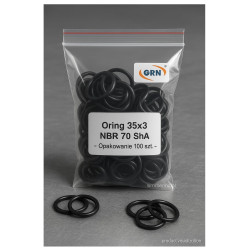Oring 35x3 NBR 70 ShA – Opakowanie 100 szt.