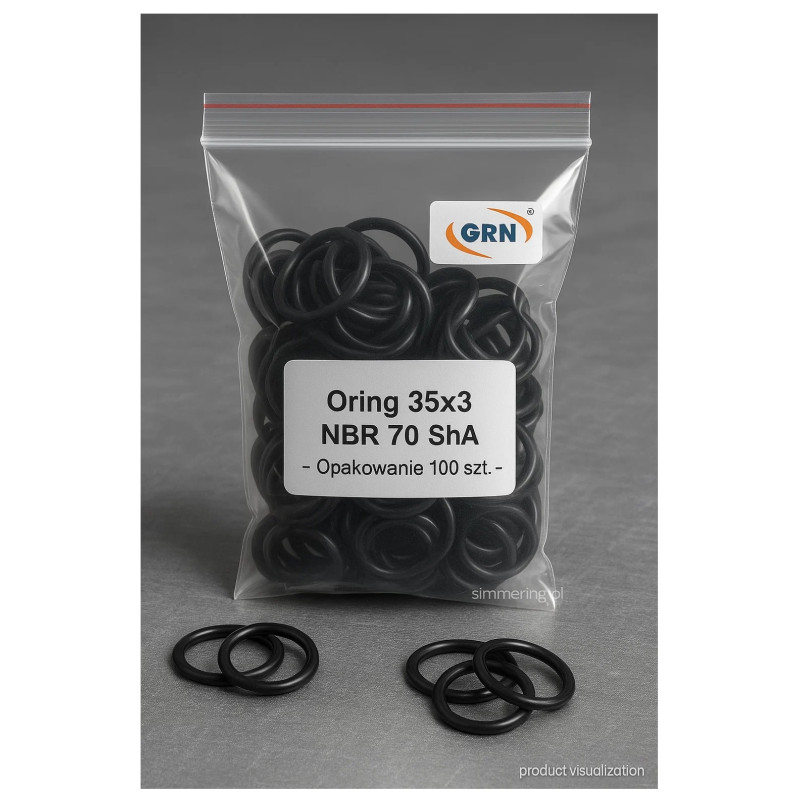 O-Ring 35x3 NBR 70 ShA – Nitrile Rubber Sealing Ring (Pack of 100)