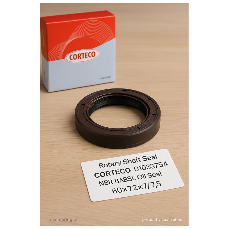 Rotary Shaft Seal CORTECO 01033754 NBR BABSL Oil Seal 60x72x7/7.5