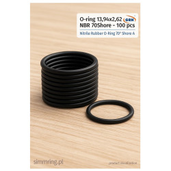 Oring 13.94×2.62 NBR 70Shore – 100 sztuk | Uszczelka gumowa NBR 70° Shore A
