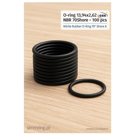 Oring 13.94×2.62 NBR 70Shore – 100 sztuk | Uszczelka gumowa NBR 70° Shore A