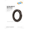 AO 64x80x13 NBR Oil Seal – Double Lip Rotary Shaft Seal with Dust Lip