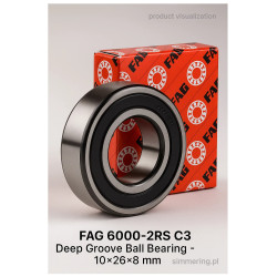 FAG 6000‑2RS C3 Łożysko kulkowe 10x26x8 mm