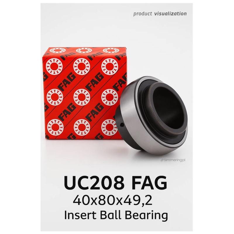 UC208  FAG 40x80x49,2 Łożysko Samonastawne