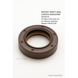 Uszczelniacz wału CORTECO 49110807 BASLSFDRW 35×56×15 mm ACM – simmerring do manualnej skrzyni Mazda