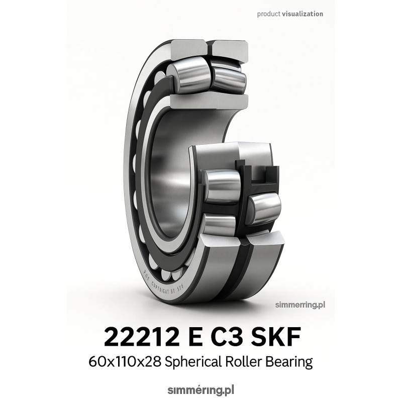 Łożysko baryłkowe 22212 E C3 SKF 60×110×28 mm
