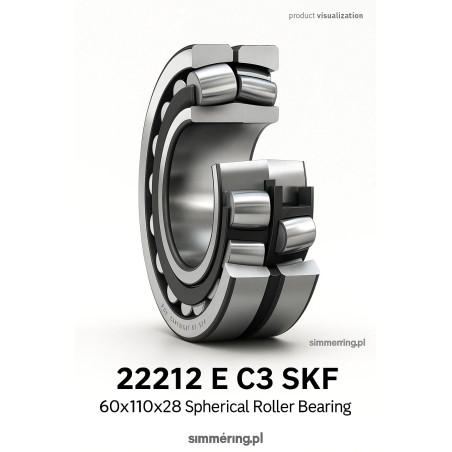 Łożysko baryłkowe 22212 E C3 SKF 60×110×28 mm