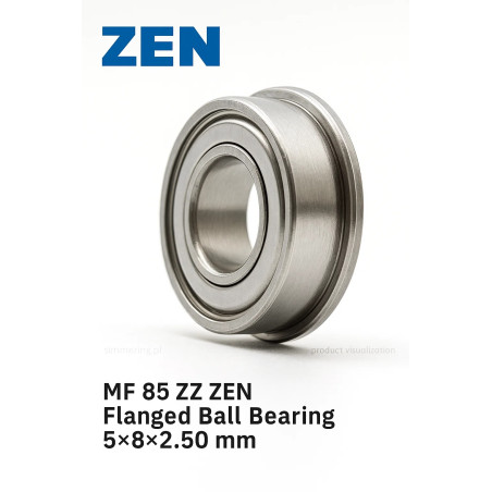 Łożysko kulkowe z flanszą MF 85 ZZ ZEN 5×8×2,50 mm