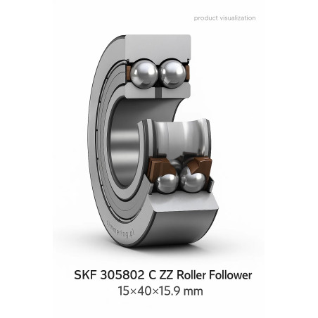 SKF 305802 C ZZ – rolka toczna podpora 15×40×15,9 mm (Support Roller Bearing)