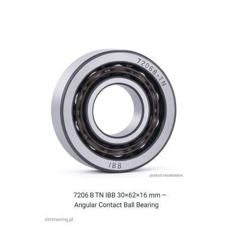 7206 B TN IBB 30×62×16 mm – Angular Contact Ball Bearing