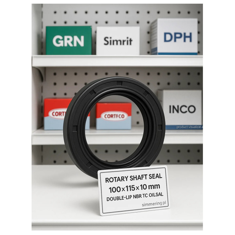Rotary Shaft Seal 100×115×10 mm – Double‑Lip NBR TC Oil Seal