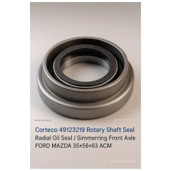 Uszczelniacz Corteco 49123219 Simmerring Differential Przednia Oś FORD MAZDA 35x56x63 ACM