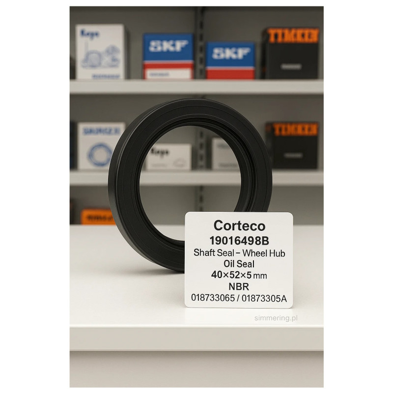 Corteco 19016498B Shaft Seal – Wheel Hub Oil Seal 40×52×5 mm NBR for Mazda 018733065 / 018733065A