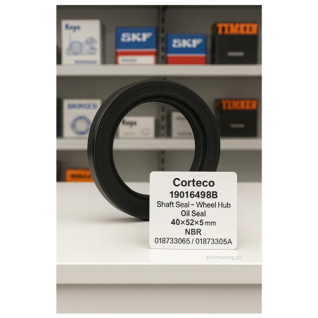 Corteco 19016498B Shaft Seal – Wheel Hub Oil Seal 40×52×5 mm NBR for Mazda 018733065 / 018733065A
