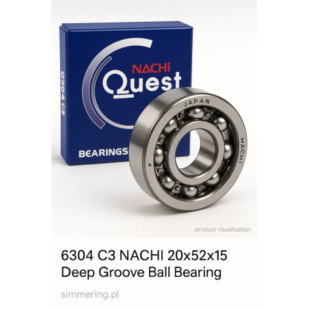 NACHI 6304 C3 – Deep Groove Ball Bearing 20×52×15 mm