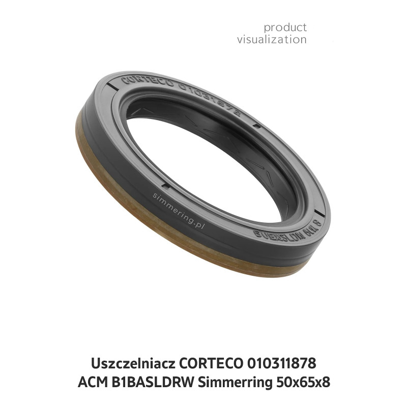 Uszczelniacz CORTECO 01031878 ACM B1BASLDRW Simmerring 50x65x8
