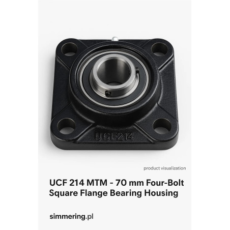 UCF 214 MTM – Kwadratowa Obudowa Flanszowa 4-Śrubowa z Wkładką 70 mm