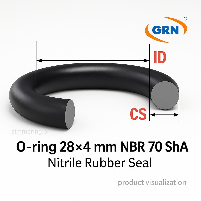 O-ring 28×4 mm NBR 70 ShA – Nitrile Rubber Seal (Pack of 100)