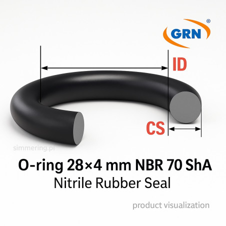 O-ring 28×4 mm NBR 70 ShA – Nitrile Rubber Seal (Pack of 100)