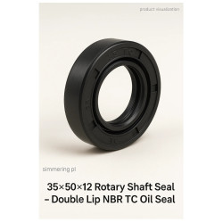 35×50×12 Rotary Shaft Seal – Double Lip NBR TC Oil Seal
