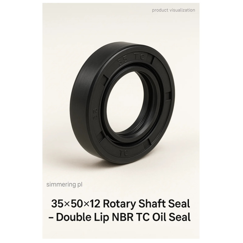 35×50×12 Rotary Shaft Seal – Double Lip NBR TC Oil Seal