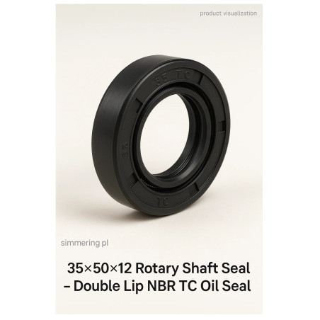 35×50×12 Rotary Shaft Seal – Double Lip NBR TC Oil Seal