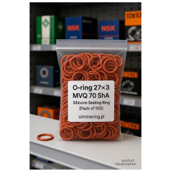O‑ring 27×3 MVQ 70 ShA – Silicone Sealing Ring (Pack of 100)