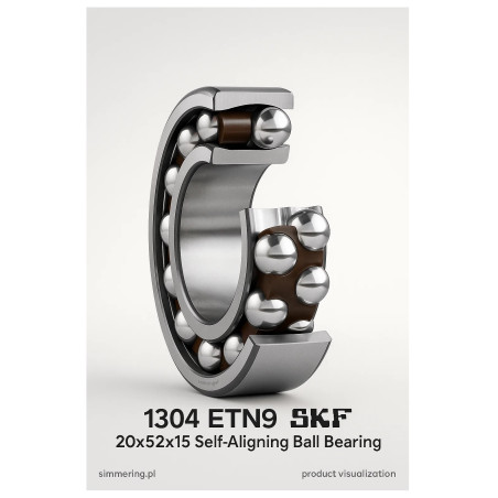 SKF 1304 ETN9 Łożysko Kulkowe Wahliwe 20x52x15