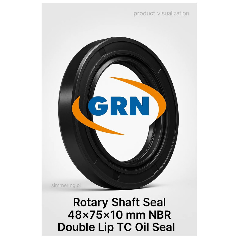 Rotary Shaft Seal 48×75×10 mm NBR Double Lip TC Oil Seal