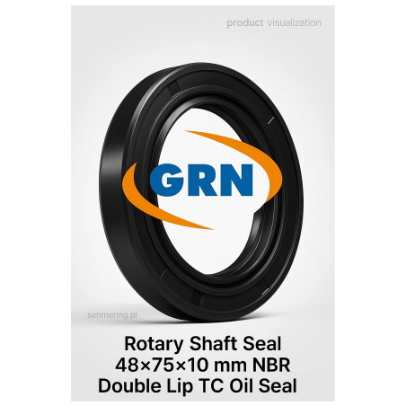 Simmering 48×75×10 AO NBR 70Shore – uszczelniacz dwuwargowy, promieniowy