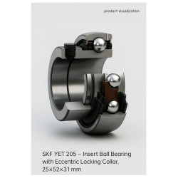 SKF YET 205 – Insert Ball Bearing with Eccentric Locking Collar, 25×52×31 mm